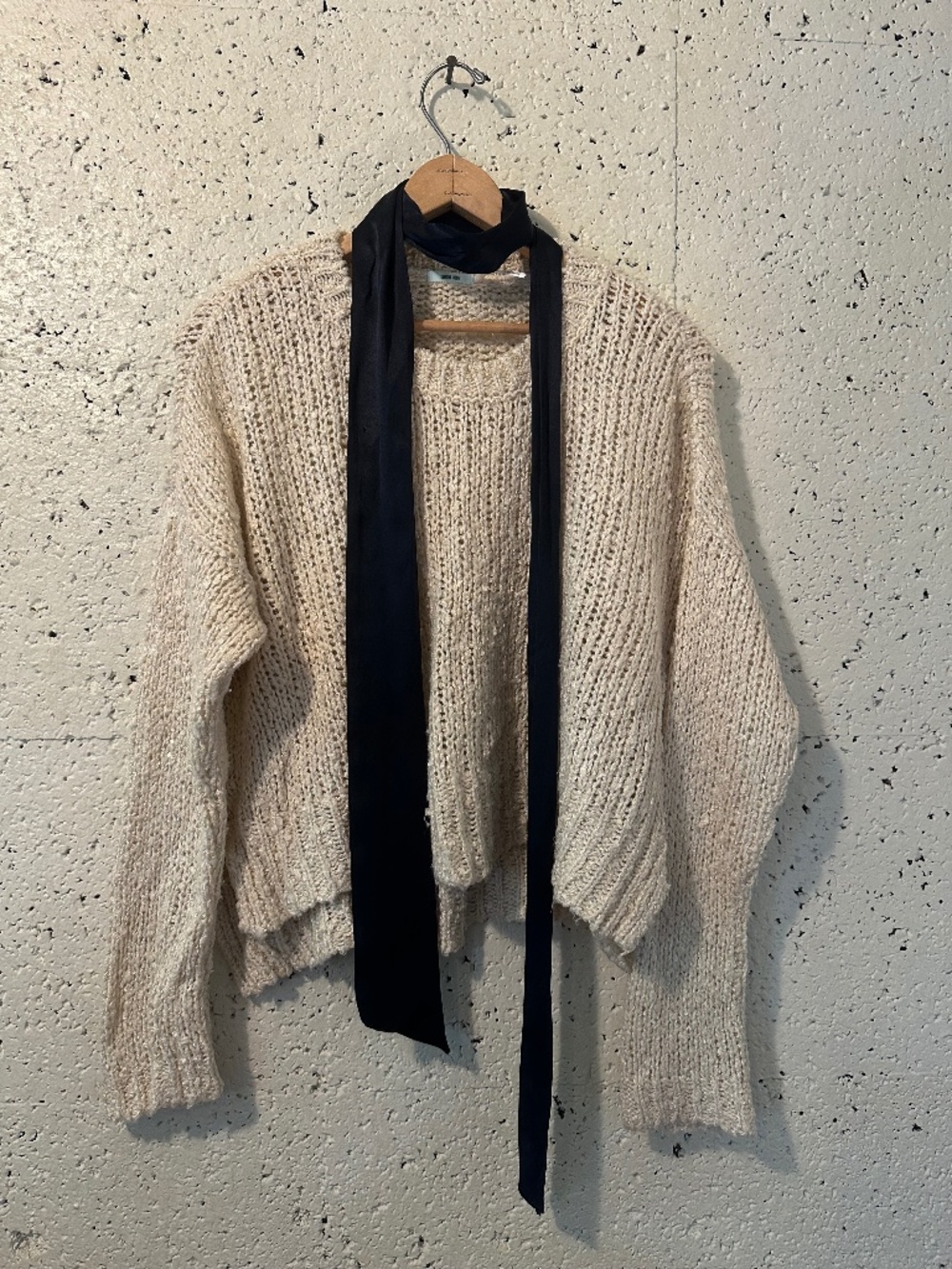 Vintage Y2K Kimchi Blue Urban Outfitters Cropped Open Knit Sweater Cream Size M